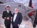 ID 5692 Cpt. Ronald Warwick master of QE2 (L) with his late father Commodore Bill Warwick. Commodore Bill Warwick was master of the old QUEEN ELIZABETH and QUEEN MARY then becoming first master of QE2. Cpt....
